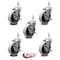 Service Caster 4 Inch Thermoplastic Wheel 10mm Threaded Stem Caster Set with Brakes SCC, 5PK SCC-TS05S410-TPRS-SLB-M1015-5 - alternate 1